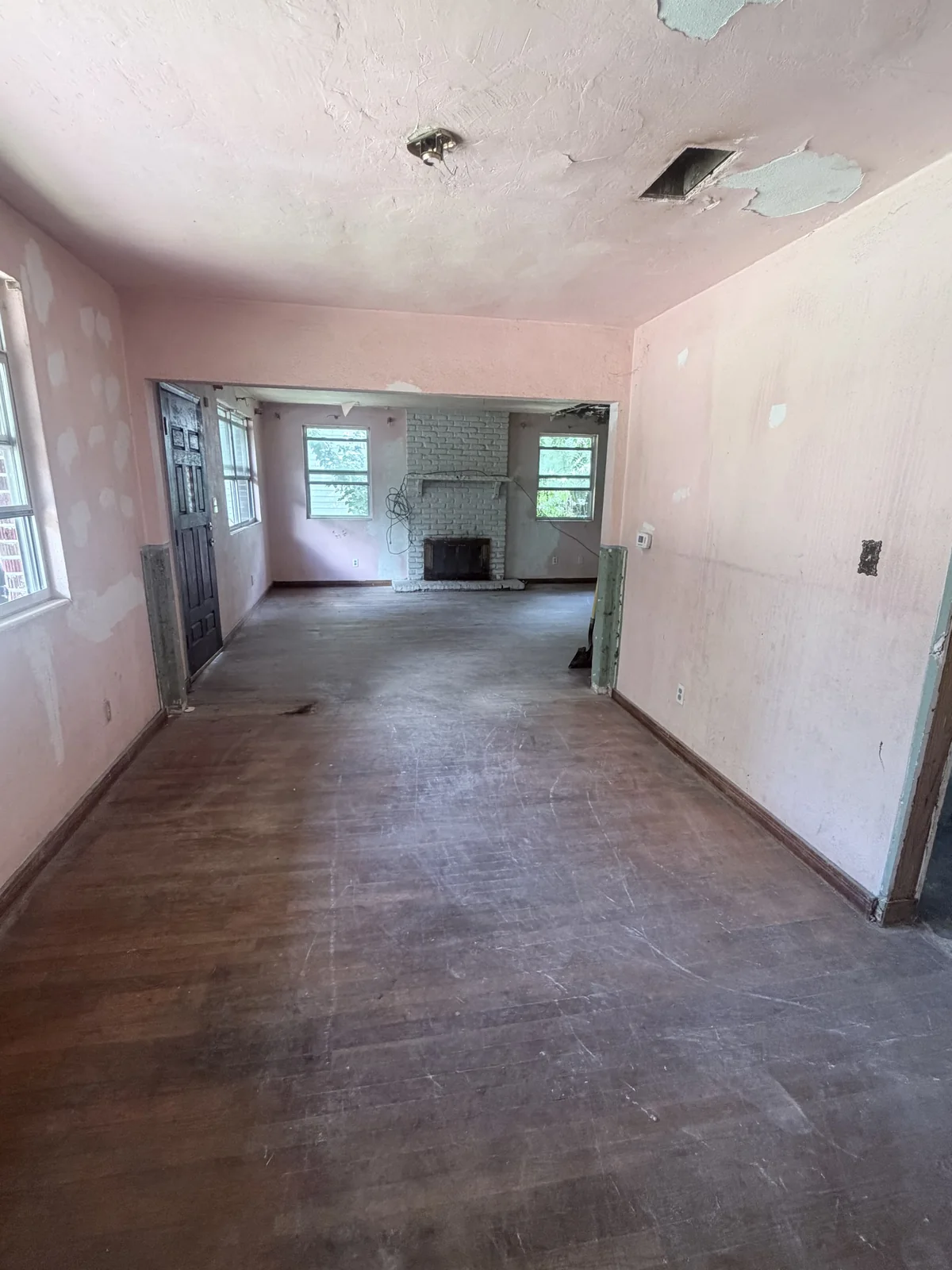 Interior cleared during a demolition project