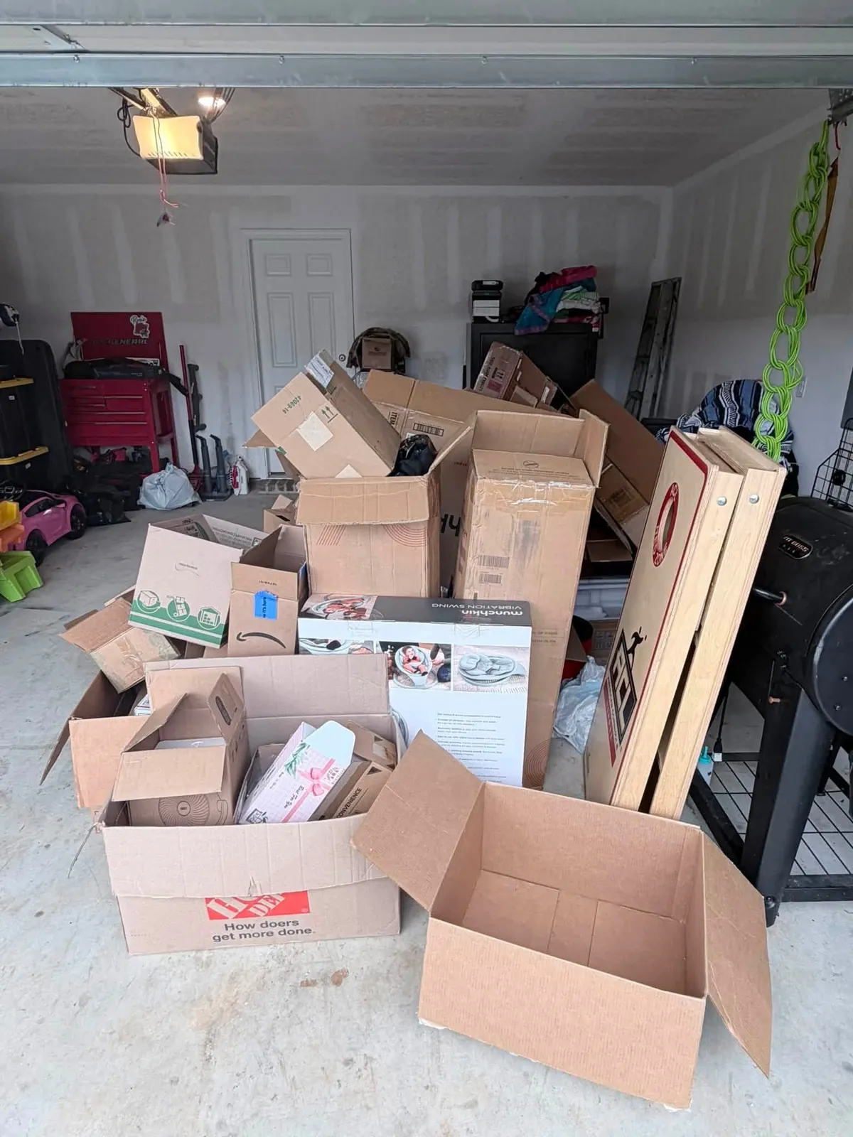 Garage before junk removal