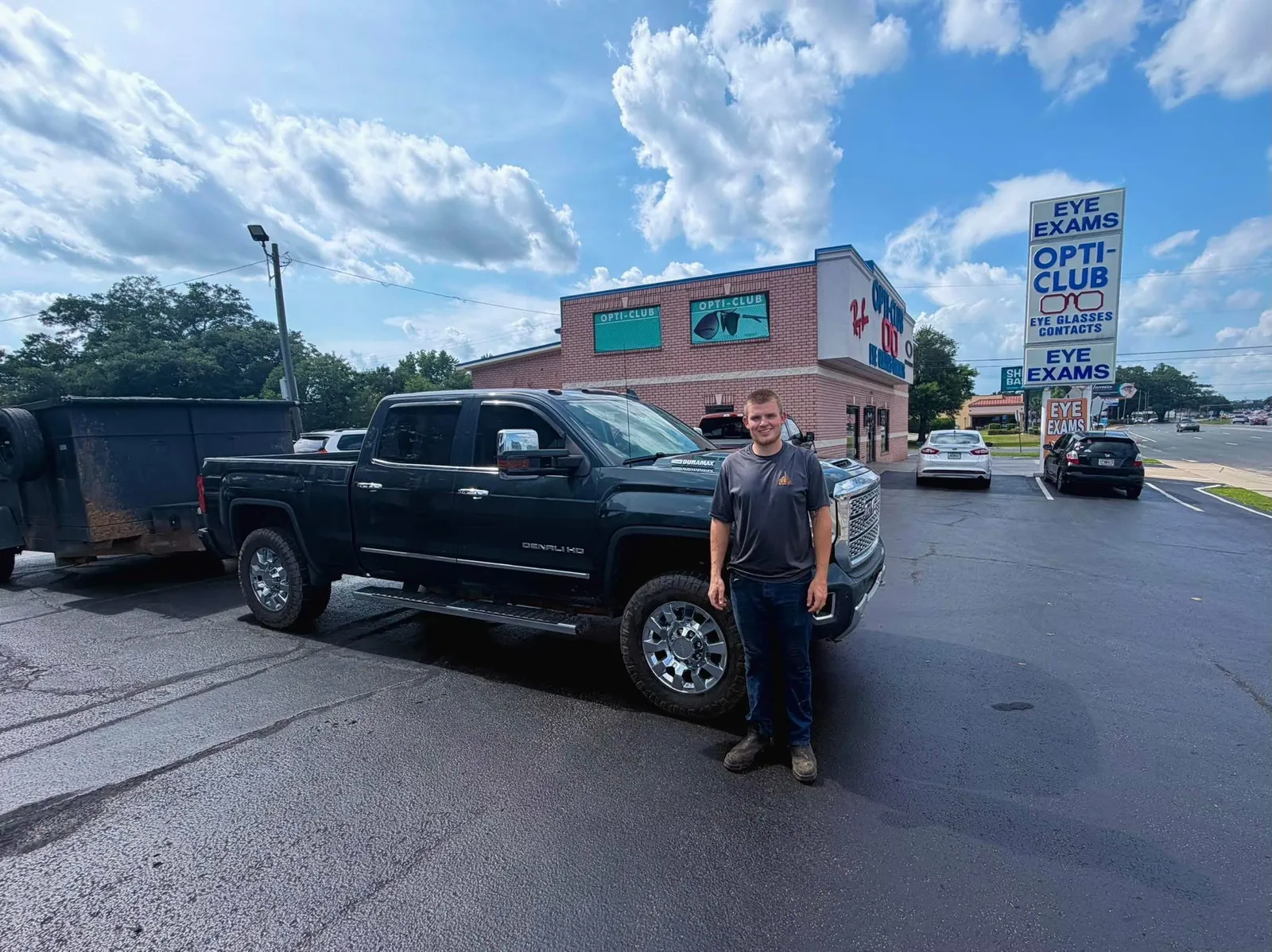 Wallworth Enterprises owner with truck and trailer